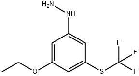 1-(3-Ethoxy-5-(trifluoromethylthio)phenyl)hydrazine 结构式