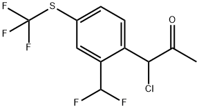 1-Chloro-1-(2-(difluoromethyl)-4-(trifluoromethylthio)phenyl)propan-2-one 结构式