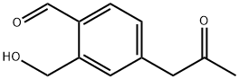 2-(Hydroxymethyl)-4-(2-oxopropyl)benzaldehyde 结构式