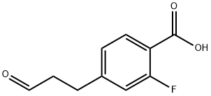 2-Fluoro-4-(3-oxopropyl)benzoic acid 结构式