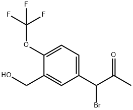 5-(1-Bromo-2-oxopropyl)-2-(trifluoromethoxy)benzylalcohol 结构式