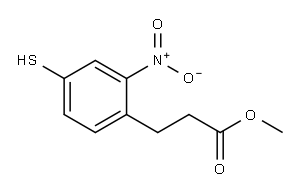 Methyl 4-mercapto-2-nitrophenylpropanoate 结构式