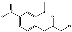 1-Bromo-3-(2-(methylthio)-4-nitrophenyl)propan-2-one 结构式