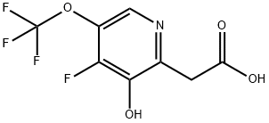 4-Fluoro-3-hydroxy-5-(trifluoromethoxy)pyridine-2-acetic acid 结构式