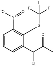 1-Chloro-1-(3-nitro-2-(trifluoromethylthio)phenyl)propan-2-one 结构式