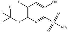 3-Fluoro-5-hydroxy-2-(trifluoromethoxy)pyridine-6-sulfonamide 结构式