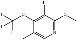 3-Fluoro-2-methoxy-5-methyl-4-(trifluoromethoxy)pyridine 结构式
