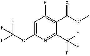 Methyl 4-fluoro-6-(trifluoromethoxy)-2-(trifluoromethyl)pyridine-3-carboxylate 结构式