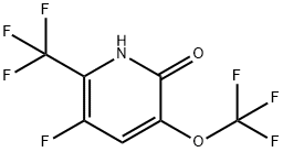 5-Fluoro-2-hydroxy-3-(trifluoromethoxy)-6-(trifluoromethyl)pyridine 结构式