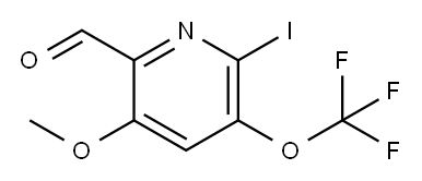 2-Iodo-5-methoxy-3-(trifluoromethoxy)pyridine-6-carboxaldehyde 结构式