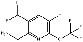 2-(Aminomethyl)-3-(difluoromethyl)-5-fluoro-6-(trifluoromethoxy)pyridine 结构式