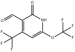 2-Hydroxy-6-(trifluoromethoxy)-4-(trifluoromethyl)pyridine-3-carboxaldehyde 结构式