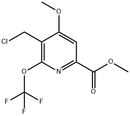 Methyl 3-(chloromethyl)-4-methoxy-2-(trifluoromethoxy)pyridine-6-carboxylate 结构式