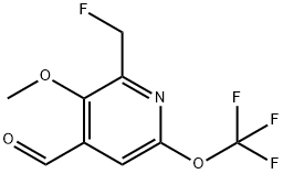 2-(Fluoromethyl)-3-methoxy-6-(trifluoromethoxy)pyridine-4-carboxaldehyde 结构式