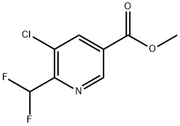 5-氯-6-(二氟甲基)烟酸甲酯 结构式