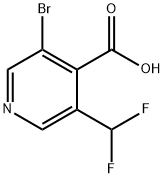 4-Pyridinecarboxylic acid, 3-bromo-5-(difluoromethyl)- 结构式
