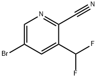 2-Pyridinecarbonitrile, 5-bromo-3-(difluoromethyl)- 结构式