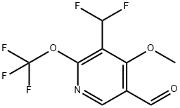 3-(Difluoromethyl)-4-methoxy-2-(trifluoromethoxy)pyridine-5-carboxaldehyde 结构式