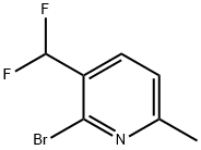 2-溴-3-(二氟甲基)-6-甲基吡啶 结构式