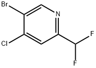 5-溴-4-氯-2-(二氟甲基)吡啶 结构式