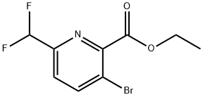 3-溴-6-(二氟甲基)-2-吡啶羧酸乙酯 结构式