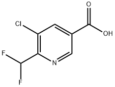 5-氯-6-(二氟甲基)烟酸 结构式