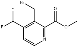 2-Pyridinecarboxylic acid, 3-(bromomethyl)-4-(difluoromethyl)-, methyl ester 结构式