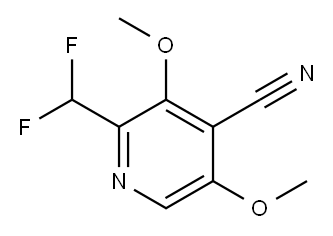 4-Cyano-2-(difluoromethyl)-3,5-dimethoxypyridine 结构式