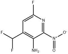 3-Amino-4-(difluoromethyl)-6-fluoro-2-nitropyridine 结构式