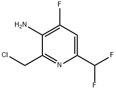 2-(chloromethyl)-6-(difluoromethyl)-4-fluoropyridin-3-amine 结构式