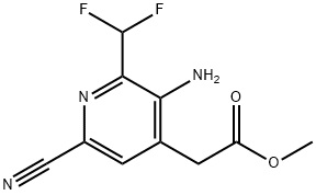 Methyl 3-amino-6-cyano-2-(difluoromethyl)pyridine-4-acetate 结构式