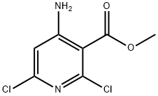 4-氨基-2,6-二氯烟酸甲酯 结构式