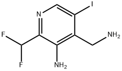 3-Amino-4-(aminomethyl)-2-(difluoromethyl)-5-iodopyridine 结构式