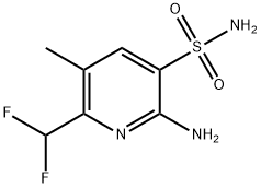 2-Amino-6-(difluoromethyl)-5-methylpyridine-3-sulfonamide 结构式