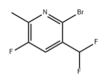 2-溴-3-(二氟甲基)-5-氟-6-甲基吡啶 结构式