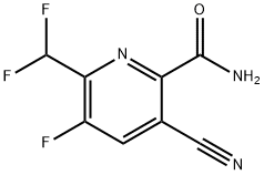 5-Cyano-2-(difluoromethyl)-3-fluoropyridine-6-carboxamide 结构式