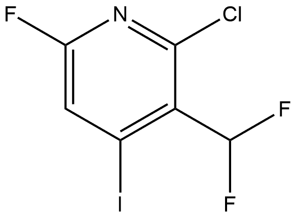 2-氯-3-(二氟甲基)-6-氟-4-碘吡啶 结构式