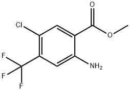 2-氨基-5-氯-4-(三氟甲基)苯甲酸甲酯 结构式