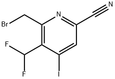 2-(Bromomethyl)-6-cyano-3-(difluoromethyl)-4-iodopyridine 结构式