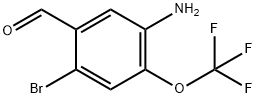 5-Amino-2-bromo-4-(trifluoromethoxy)benzaldehyde 结构式