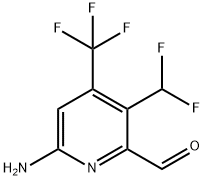 6-Amino-3-(difluoromethyl)-4-(trifluoromethyl)pyridine-2-carboxaldehyde 结构式
