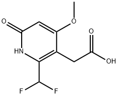 2-(Difluoromethyl)-6-hydroxy-4-methoxypyridine-3-acetic acid 结构式