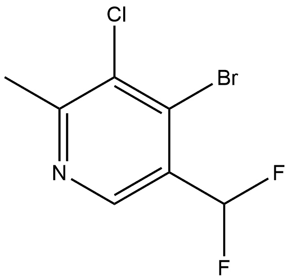 4-溴-3-氯-5-(二氟甲基)-2-甲基吡啶 结构式
