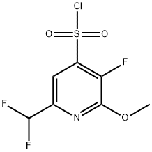 6-(Difluoromethyl)-3-fluoro-2-methoxypyridine-4-sulfonyl chloride 结构式