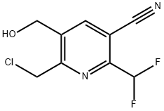 2-(Chloromethyl)-5-cyano-6-(difluoromethyl)pyridine-3-methanol 结构式