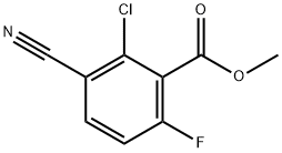 2-氯-3-氰基-6-氟苯甲酸甲酯 结构式