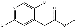 2-(5-溴-2-氯吡啶-4-基)乙酸甲酯 结构式