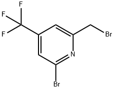 2-溴-6-(溴甲基)-4-(三氟甲基)吡啶 结构式