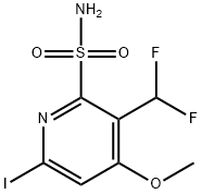 3-(Difluoromethyl)-6-iodo-4-methoxypyridine-2-sulfonamide 结构式