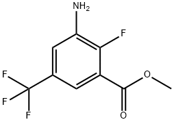 Benzoic acid, 3-amino-2-fluoro-5-(trifluoromethyl)-, methyl ester 结构式